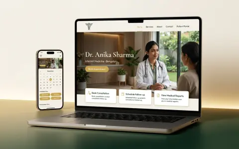 Your clinic website, ready to build in minutes